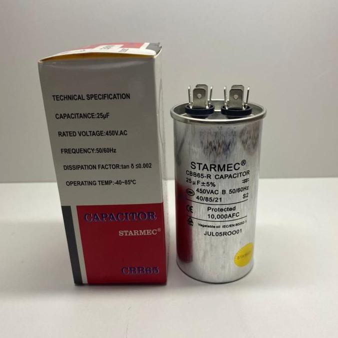 Kapasitor Ac 25Uf Capasitor Ac 25 Uf 450Vac Starmec High Quality