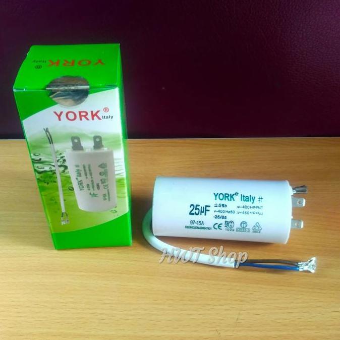 Kapasitor 25 Uf 450V York ~ Capacitor 25Uf 450V ~ Kapasitor Pompa Air Harga Spesial
