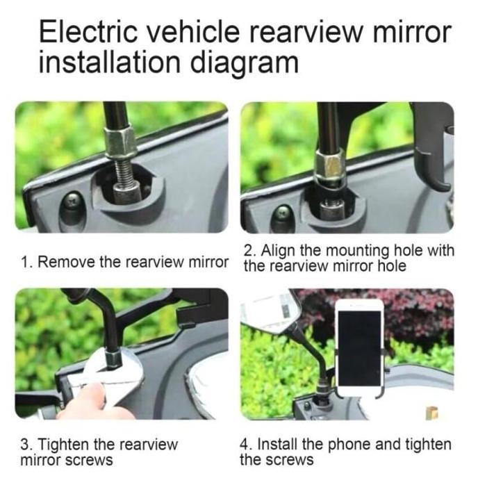 phone holder motor spion Holder motor / sepeda Holder HP Besi Kuat Ori