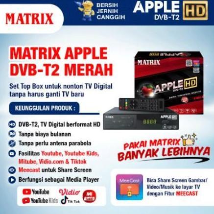STB Matrix Apple Merah Set Top Box TV Digital Dongle Matrix