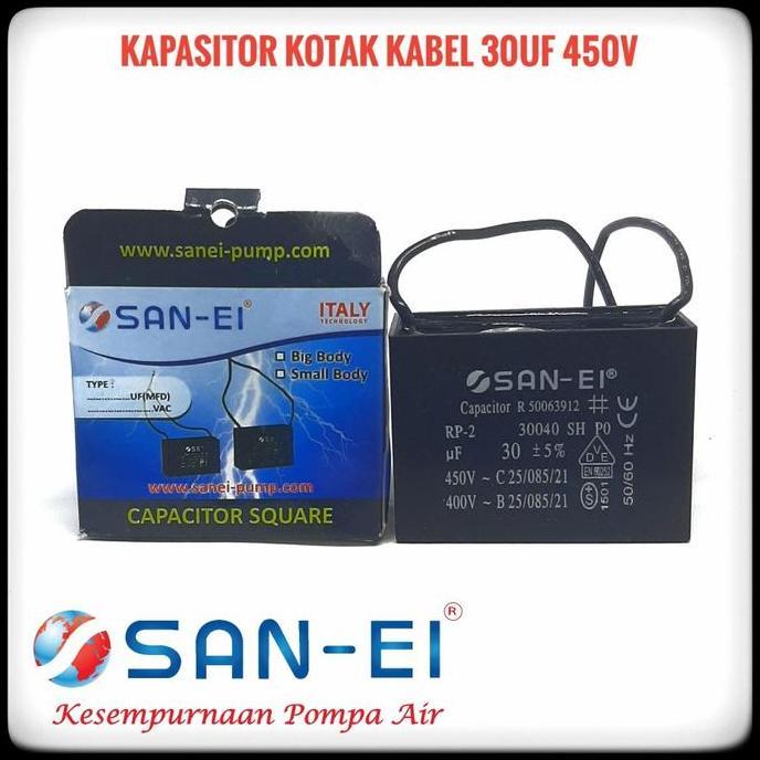 Kapasitor Pompa Dan Kipas Kotak Kabel 30Uf 450V Restock