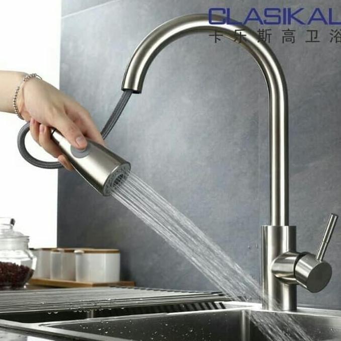 Washyt- Kran Kitchen Sink Panas Dingin Tarik Stenliss | Kran Sink Model Toto
