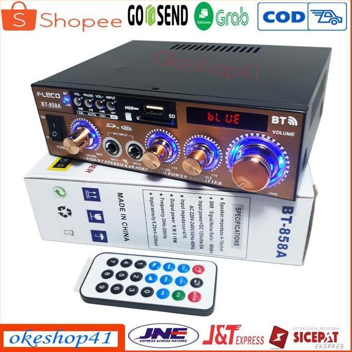 FLECO BT-858A Mini Amplifier Bluetooth Stereo Karaoke