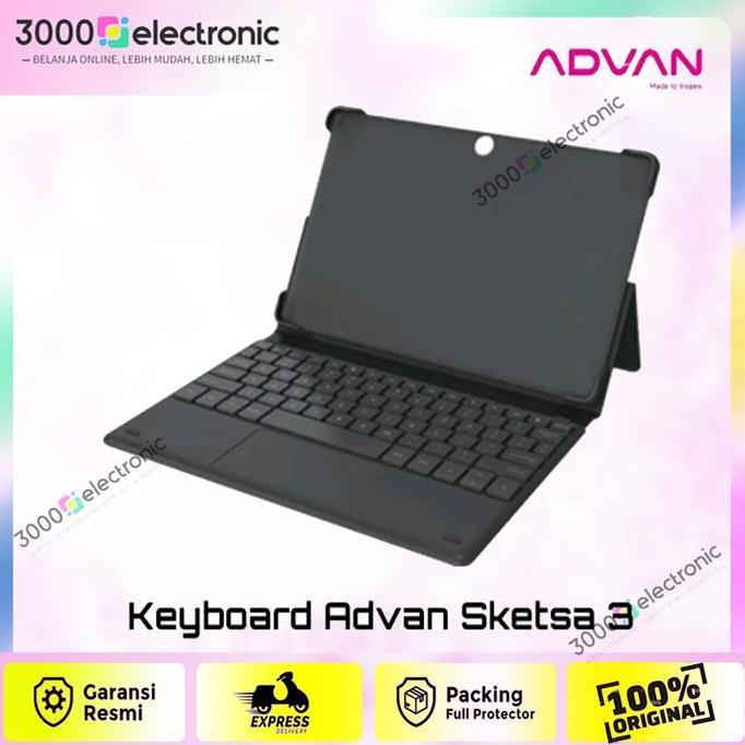 Flip cover Advan sketsa 3 + keyboard tab case sketsa3 key board