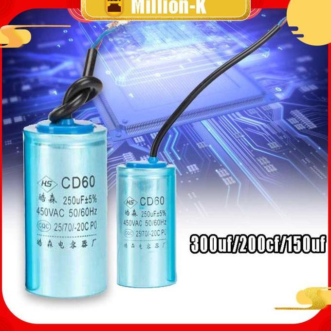 Cd60 Kapasitor Motor Starting 450V 100Uf / 200Uf / 300Uf Harga Spesial