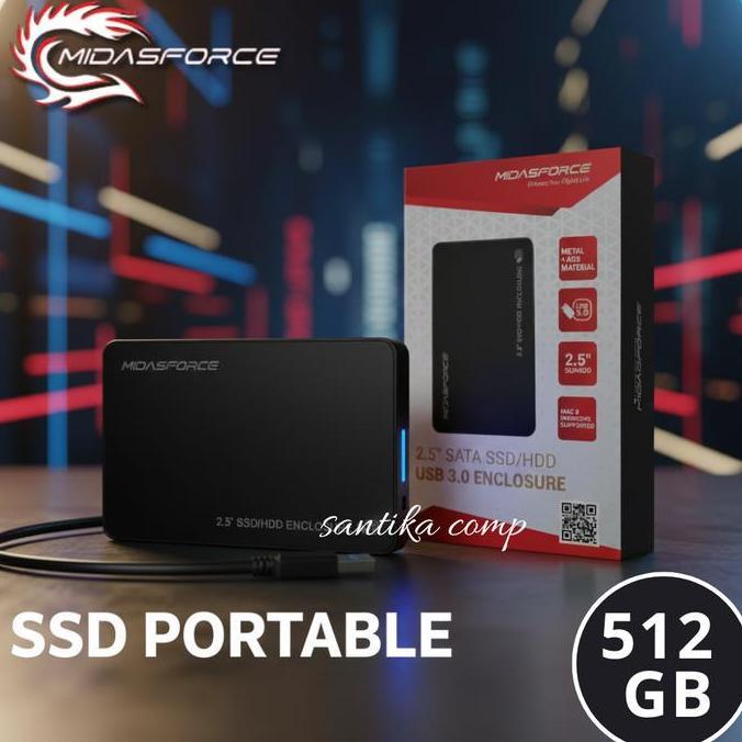 External SSD Portable Midasforce 512GB Usb 3.0 - Ssd External 512 GB