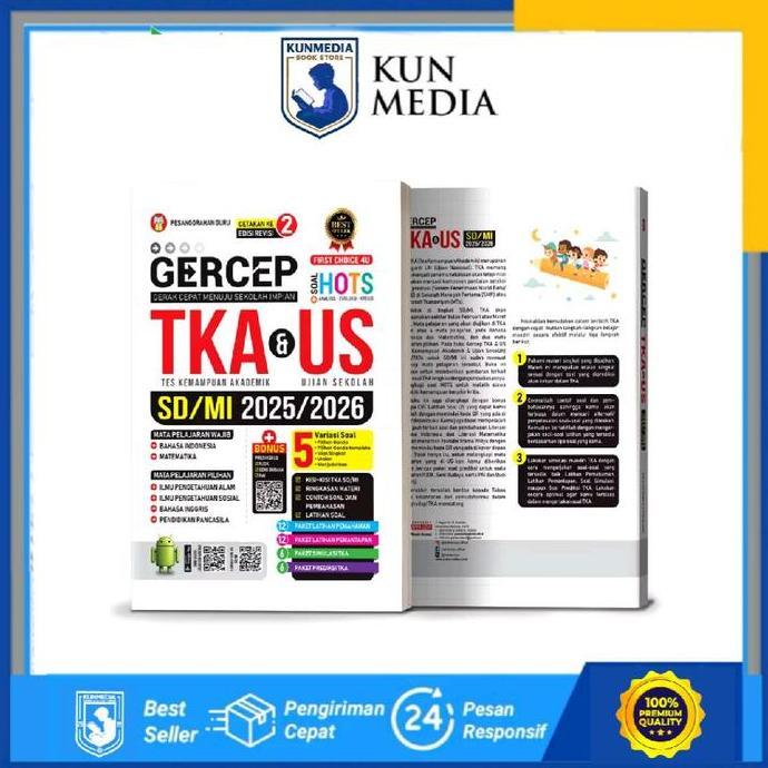 Buku GERCEP TKA & US (Ujian Sekolah) SD/MI 2025/2026 Yrama Widya TKA SD