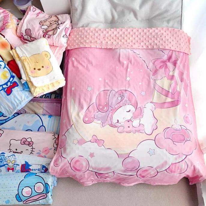 TERMURAH - Selimut tidur anak perempuan / laki laki motif lotso / kuromi / melody / cinnamoroll / ul