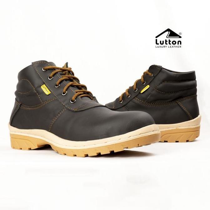 Termurah / Hot Sale Sepatu Safety Pria Boot Kulit Asli - Boot Kulit Tali Karet Boots Shoes
