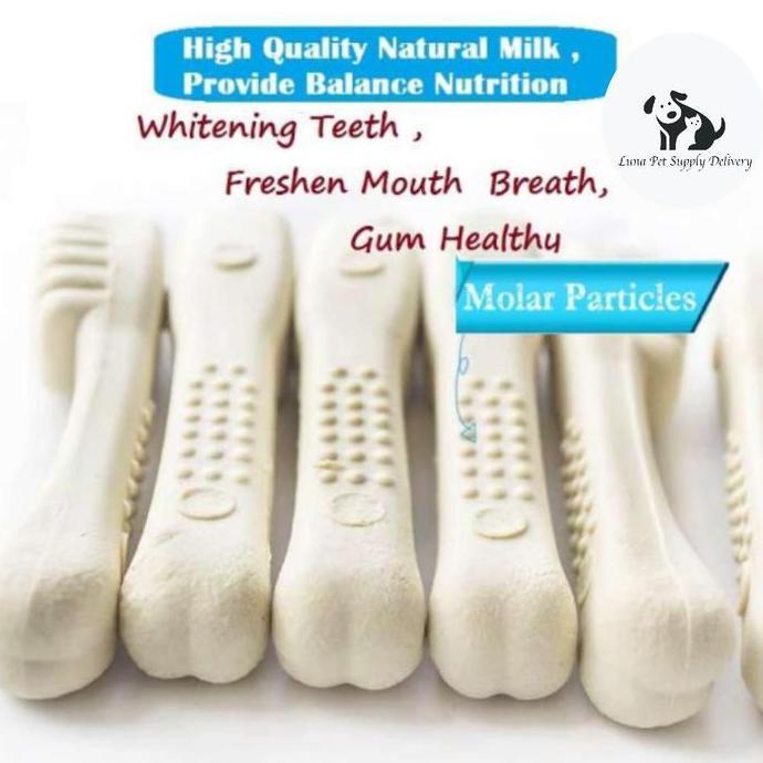 Willipic- Orgo Makanan Cemilan Anjing Snack Gigitan Dental Orgo High Calcium Milk 90Gr