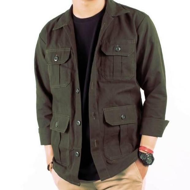 Termurah / Hot Sale Jaket Adam Jacket Semi Parka Pria Baby Canvas Cowok Outer Jeans Casual