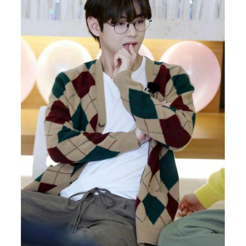 NEW cardygan taehyung/sweater corean basic rajut [terbaik][terlaris]