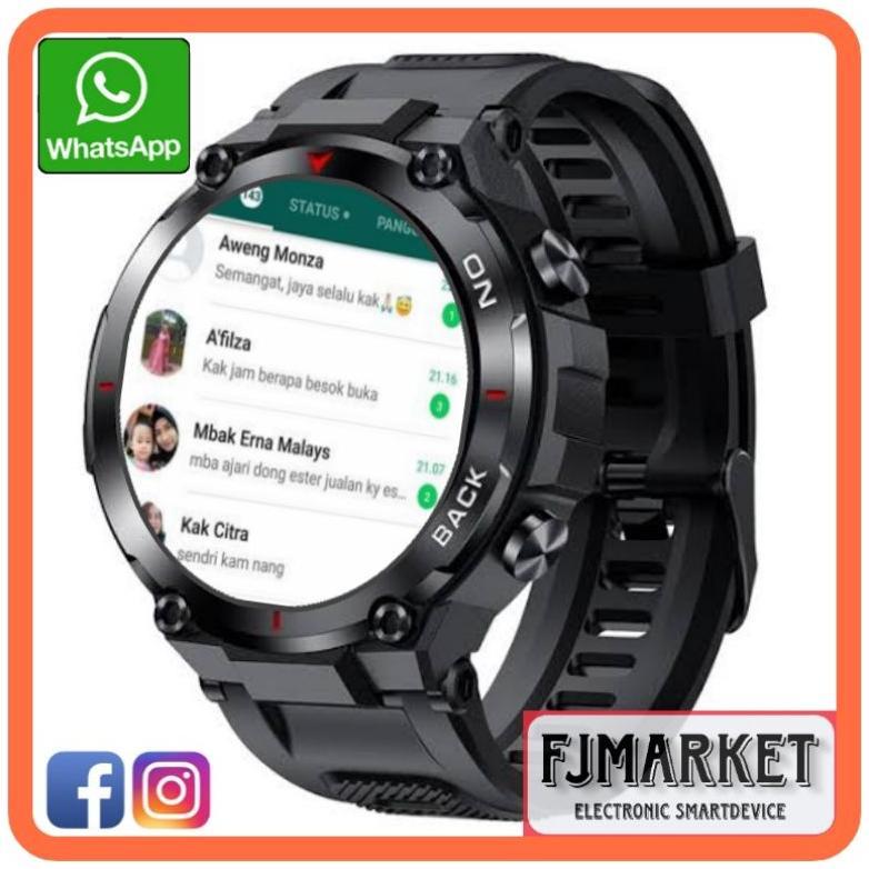 NEW PRODUCT SMARTWATCH ANDROID 4G JAM HP PINTAR BISA WHATSAPP FACEBOOK SMS TLFN NO SIM CARD MEMORY K