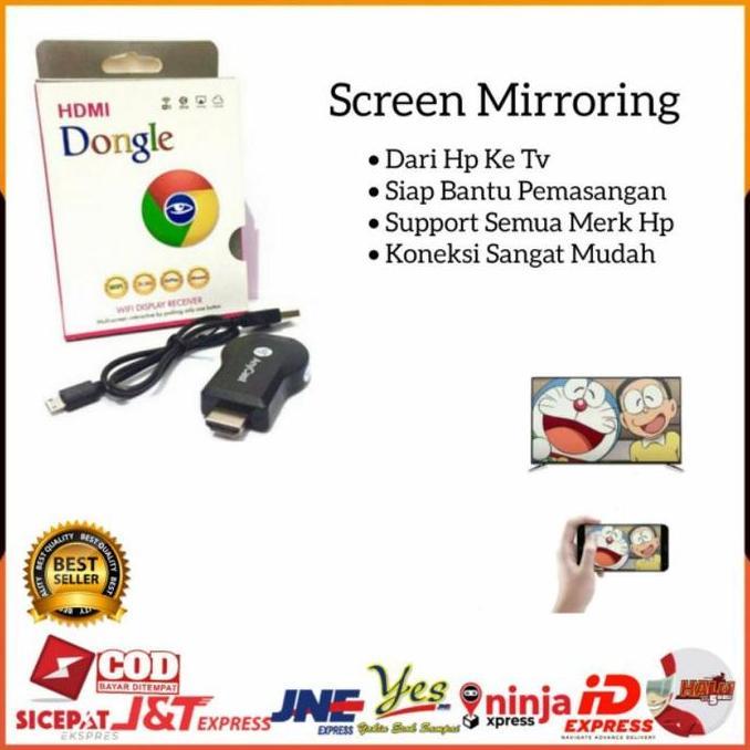 (COD) ANYCAST DONGLE WIFI MIRACAST / ALAT PENYAMBUNG LAYAR HP KE TV / SCREEN MIRRORING ANYCASH DONGE