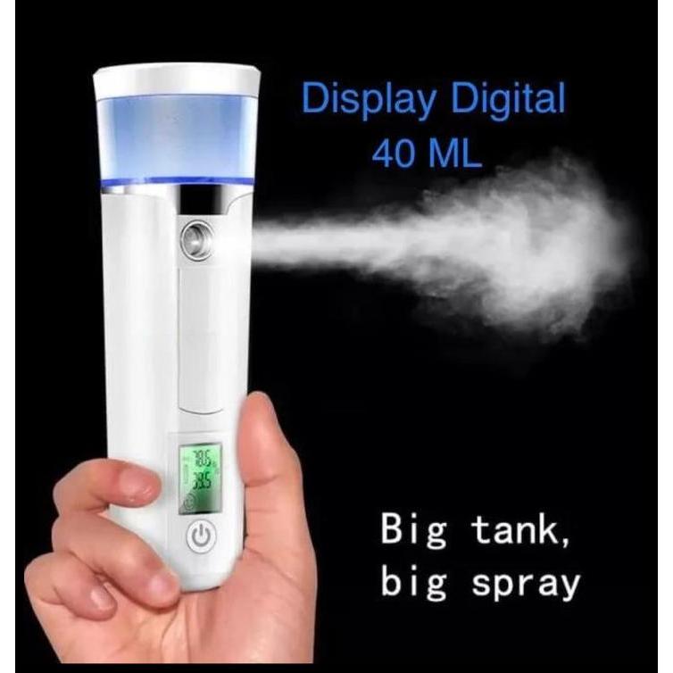 Terlaris Nano Spray Wajah-Nano Mist Spray-40Ml-Ada Indikator Baterai Dan Pelembab Kulit Facial Nirka