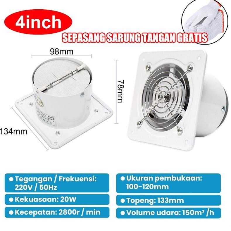 BESTPROMO 4Inch Exhaust Fan Dinding / Kipas Exhaust Ventilasi Dinding / Booster Fan / exhaust fan ka