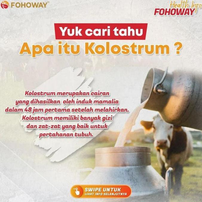 FOHOSTRUM : Kalsium - Protein - Kolostrum - Peninggi Badan - Penambah Massa Otot - Imunitas