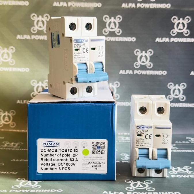 Update TOMZN 2P DC 1000V MCB 50A - TOMZN33 TOMZN 2P DC 1000V MCB 16A - TOMZN34 TOMZN 2P DC 1000V MCB