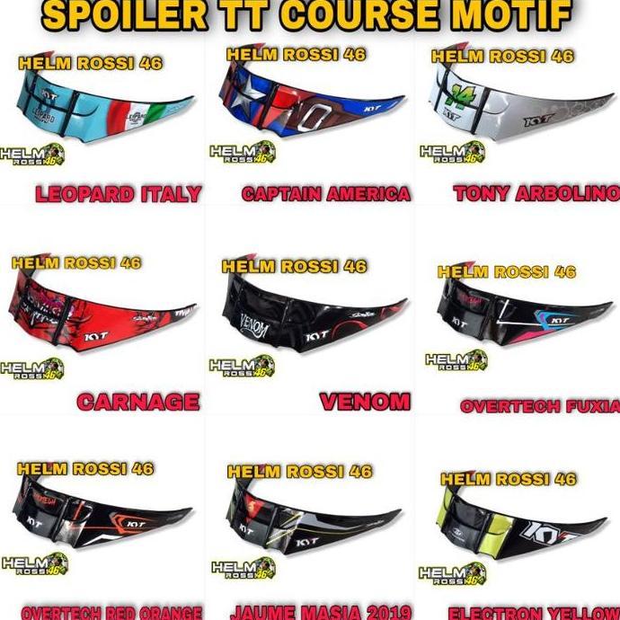 Spoiler KYT TT COURSE TTC 3D GPR Motif Jaume Masia Leopard Dalla Porta