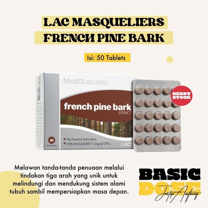 LAC MASQUELIER'S French Pine Bark Extract, 50 vegitabs