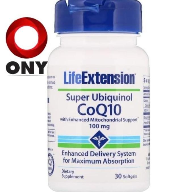 LIFE EXTENSION UBIQUINOL COQ10 CO Q10 COQ 10 100MG 100 MG 30 SG