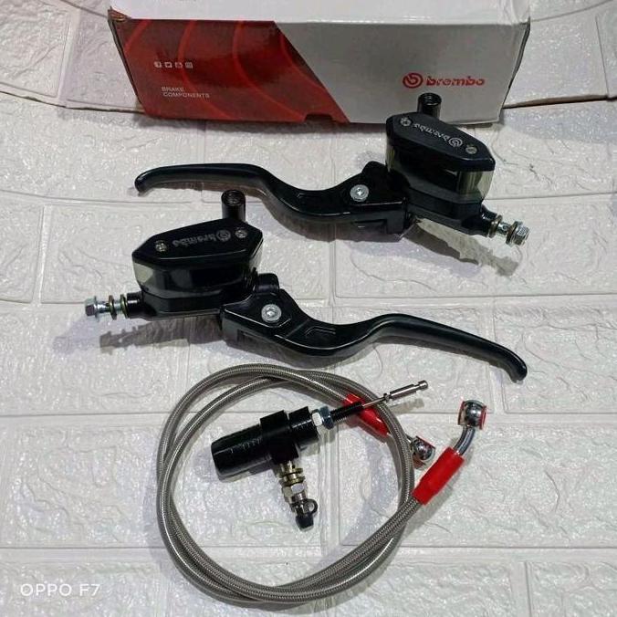 MASTER REM HIDROLIK BREMBO SET STUT KOPLING SELANG 90 CM CLUTCH PUMP HANDLE KOPLING SET UNIVERSAL KL
