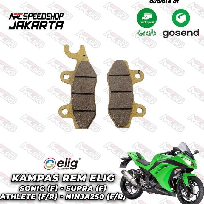 Promo Kampas rem ELIG Depan Belakang Kawasaki Ninja 250 FI kampas elig Diskon