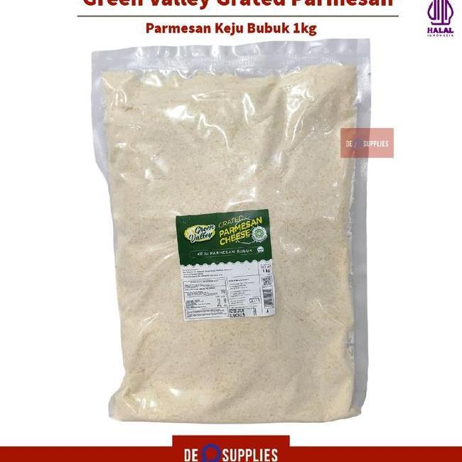 Green Valley Grated Parmesan Cheese 1Kg Keju Parmesan Bubuk Greenvalley Halal