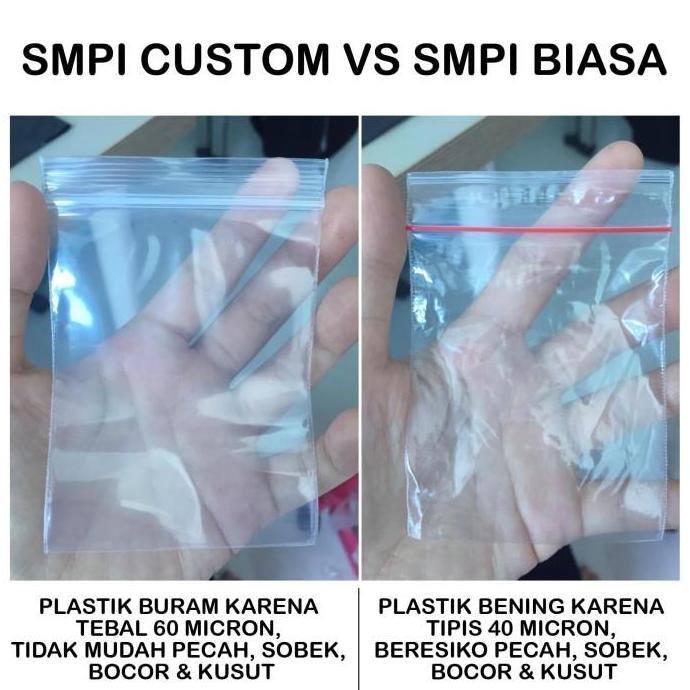 KLIP PP SMPI CUSTOM 11x20 60 MICRON TEBAL PLASTIK ZIPPER