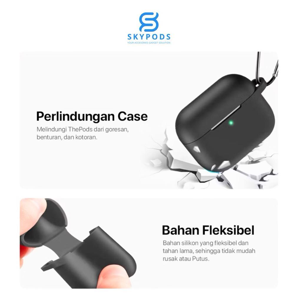 TERBARU Silicone Case TWS Gen 2 ( Silicone Softcase + Free Hook ) by Skypods Indonesia