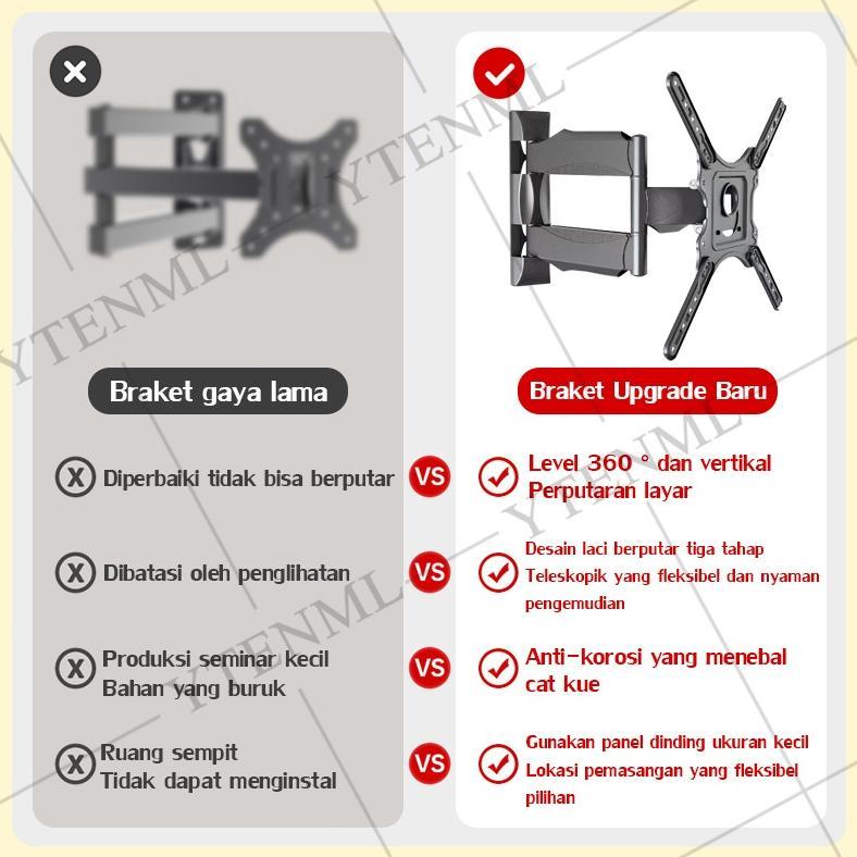 CUCI GUDANG FREE GIFT Bracket Tv LED 32-120 Inch Universal Smart TV Digital LCD Braket Fleksibel Dud