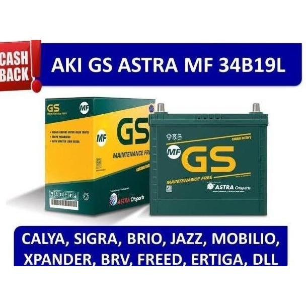 Promo Accu / Aki Mobil GS MF 34B19L 12v 34Ah Diskon
