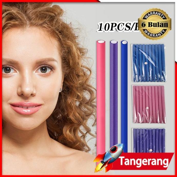 KAULANO 10pcs Roll Rambut Sosis / Rol Keriting Rambut /Alat Keriting Rambut Heatless