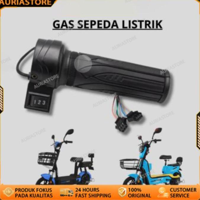 OTOMAX Universal Handle Gas Sepeda Listrik 3 Speed / Sensor Handle Gas Sepeda Listrik / Accesories S