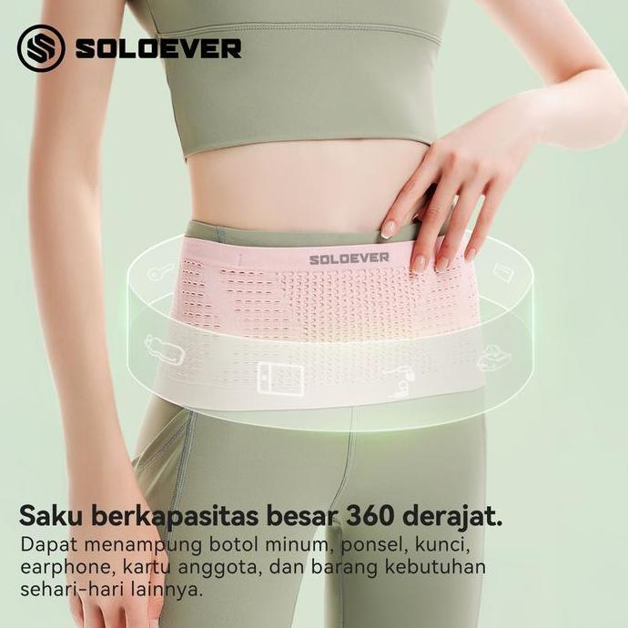 OTOMAX SOLOEVER Tas Pinggang Lari Waterproof Anti Air Unisex Ringan & Stylish untuk Pria & Wanita, D