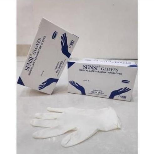 Ready  SENSI GLOVES LATEX SARUNG TANGAN SENSI ISI 100