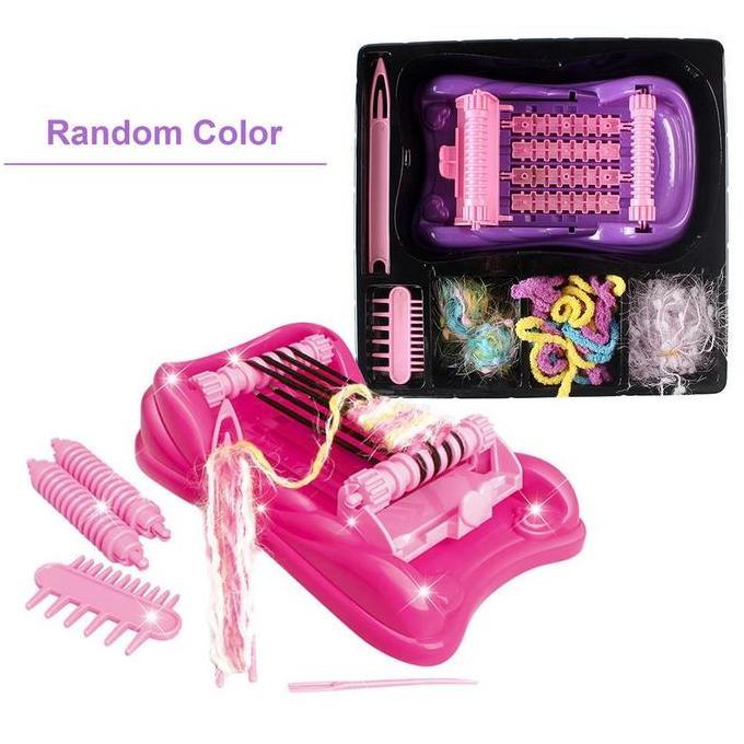 Mesin Tenun Rajut Knitting Ikat Rambut Bandana Mainan Anak Perempuan DIY Merajut Benang Wool Knittin