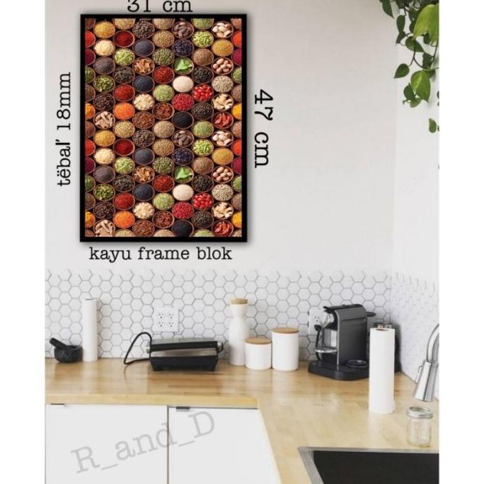 Hiasan Dinding Bumbu Dapur Ukuran Jumbo Hiasan Dinding Dapur Ukuran A3 Hiasan Dinding Gambar Bumbu D