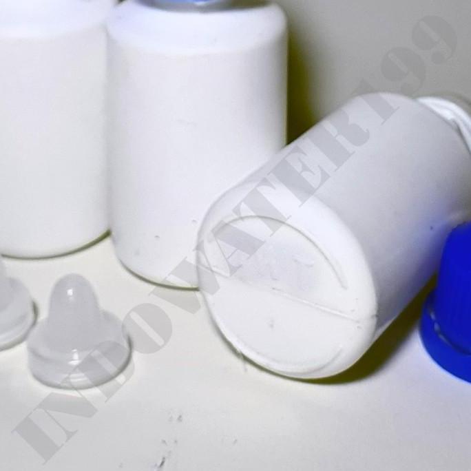 BOTOL TETES 30 ML BAHAN PLASTIK HDPE LDPE INDOWATER TUTUP BIRU