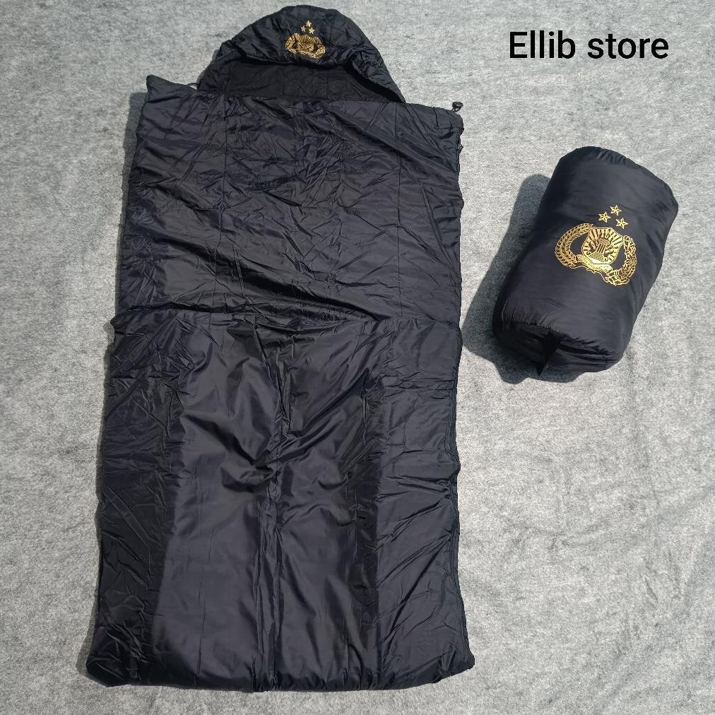 Sleeping Bag Hitam Jatah Polri / Sleeping Bag Hitam Polisi / Sleeping Bag Hitam