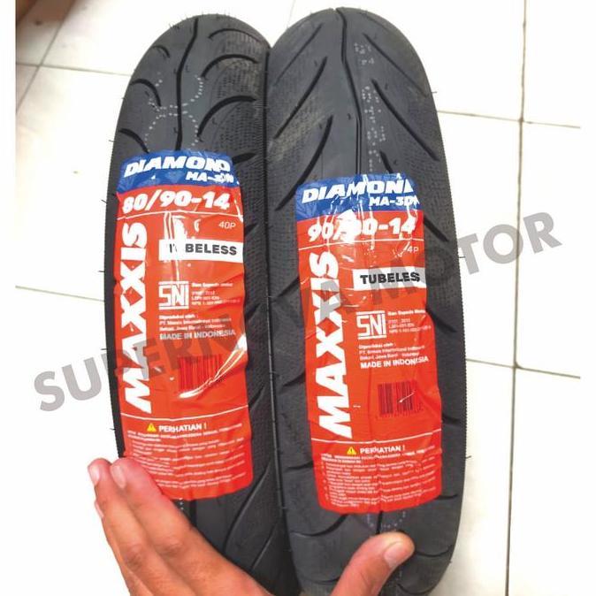 Terlaris Ban Luar Maxxis 90/80-14 80/90-14 100/80-14 Type Diamond Ma3Dn Ban Luar Matic Ring 14 Maxxi