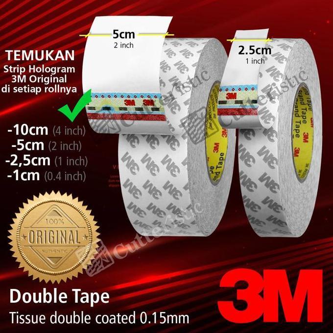 Bagus- 3M Double Tape 25Mm 50Mm X 50 M, 9080A Tisu Tissue Tissu