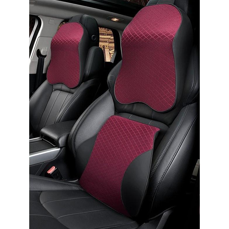 Bantal Mobil Sandaran Jok Mobil 1Set Isi 3 ( 2 Bantal + 1 Sandaran) Original Dan Terpercaya