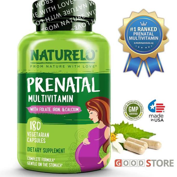 NATURELO - Prenatal Multivitamin for Pregnant Women - 180 capsules