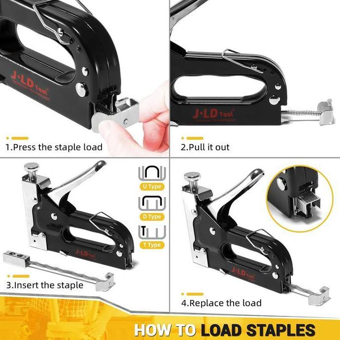 Bagus- Jld Steples Tembak 3 In1 Stapler Hekter Heavy Duty Alat Perkakas Binder Stationery - Model U/
