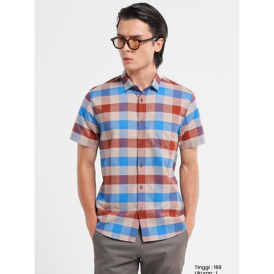 Xxxy- Manzone - Kemeja Lengan Pendek Best Seller Motif Kotak-Kotak Rodrick Raka