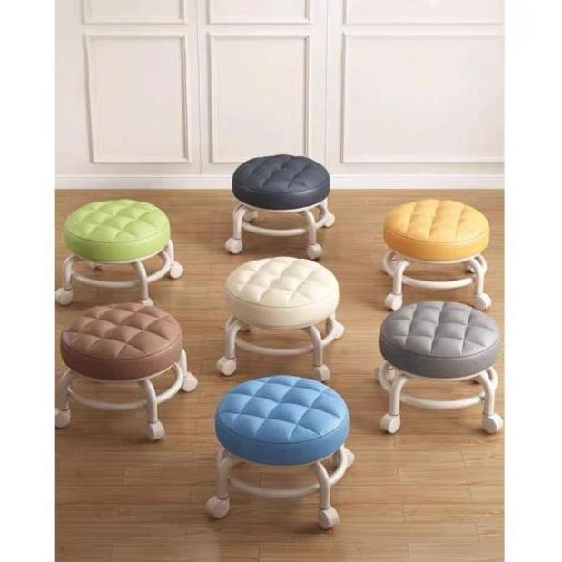 TERMURAH - Kursi Santai Bangku Jongkok Bulat Kursi Bulat Kursi Kecil Kursi Bundar Kursi Bulat Roda B