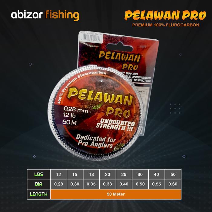 Leader Pelawan Pro Premium 100% Leader Fluorocarbon Senar Pancing Kuat &Tidak Keriting