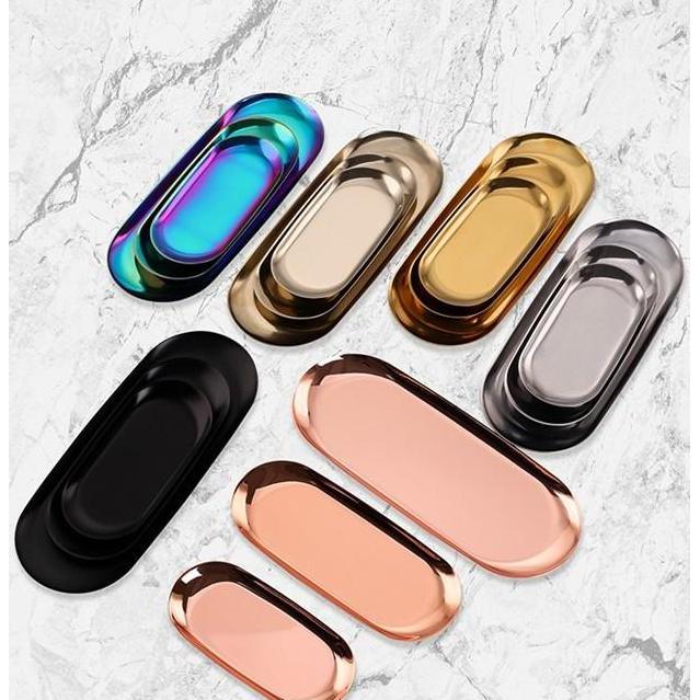 2026 GOLD JEWELRY TRAY / OVAL PLATE BAKI NAMPAN GOLD SILVER BLACK MINI TRAY KODE 1194