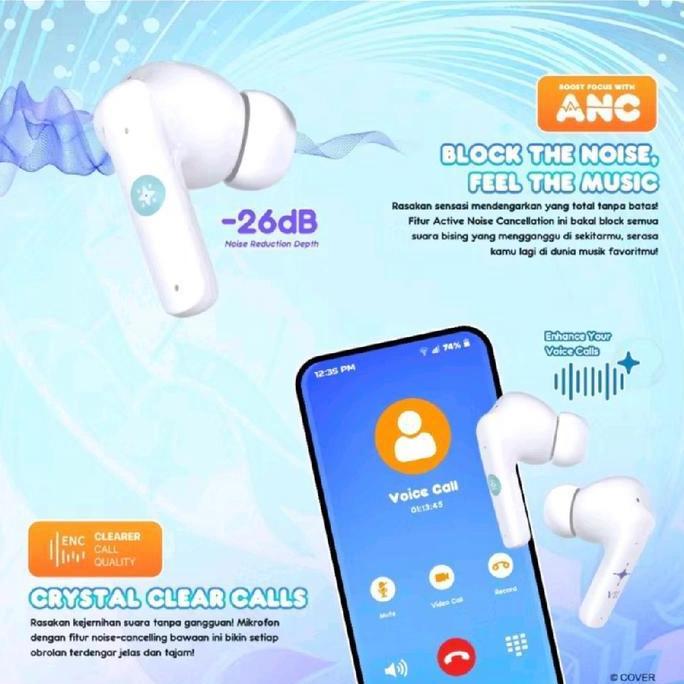 Fantech X Hololive Exclusive Collaboration TWS Groove ANC FT20 KOBO Kanaeru - TWS FANTECH Groove ANC